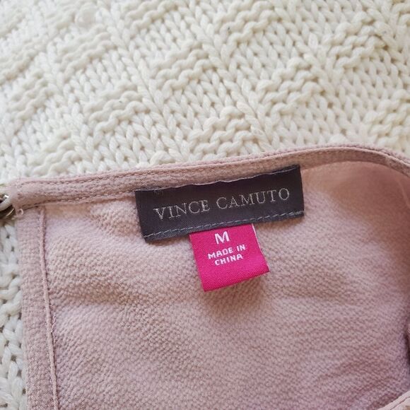 VINCE CAMUTO | Drop Shoulder Ruffle Sleeve Blouse - size Medium in Dusty Rose. - Picture 10 of 11